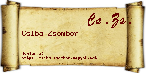 Csiba Zsombor névjegykártya