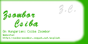 zsombor csiba business card